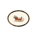 Red Sleigh Oval Wall Art, 16 X 12 in. 1