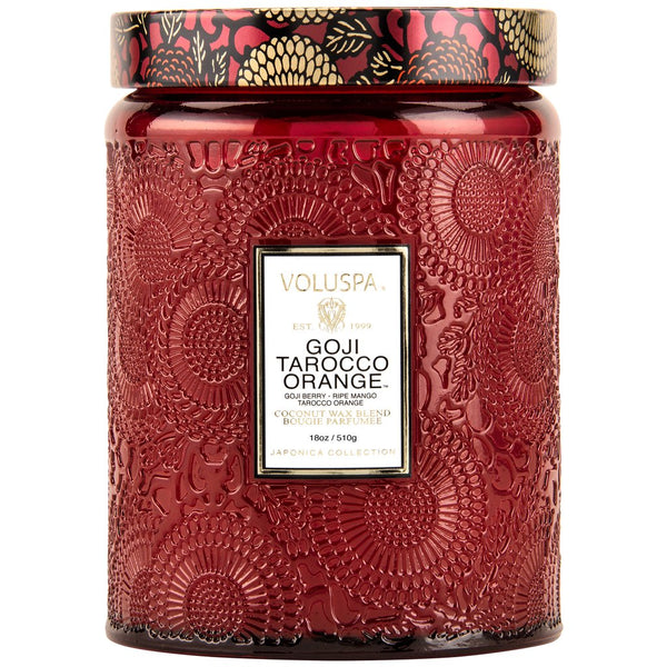 Voluspa Goji & Tarocco Orange, Large Glass Jar Candle, 18 oz.
