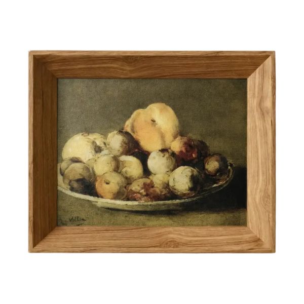 Still Life with Plums and Peaches Framed Artwork, 10 X 8 in.