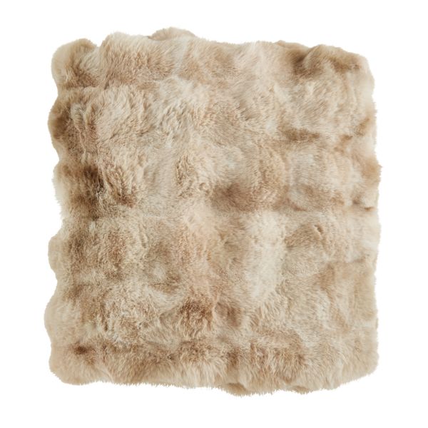 Fur Throw, Bubble Faux, Natural, 50 X 60 in.