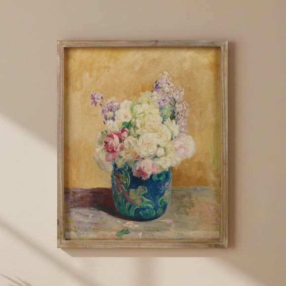 Flower Bouquet in Vase Wall Art, 19.5 X 23.5 in.