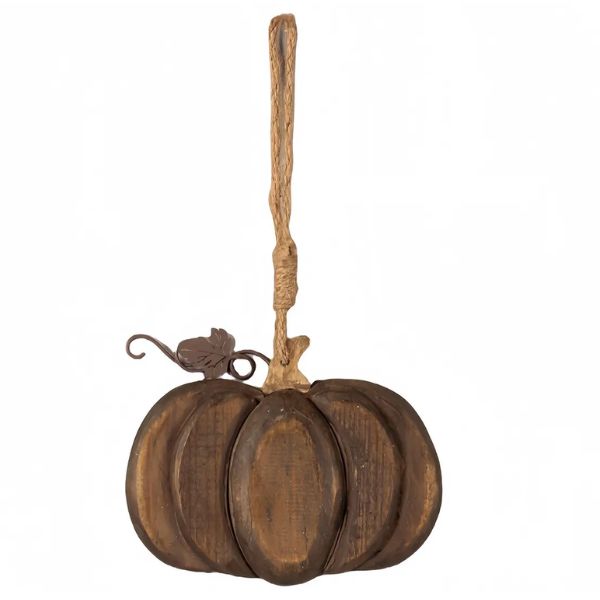 Wooden Hanging Pumpkin Medallion, 15.5 in.