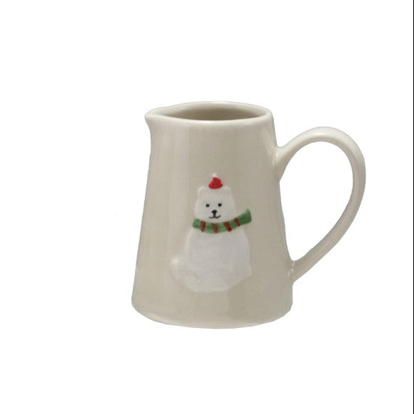 Stoneware Creamer w/ Polar Bear, 4 oz.