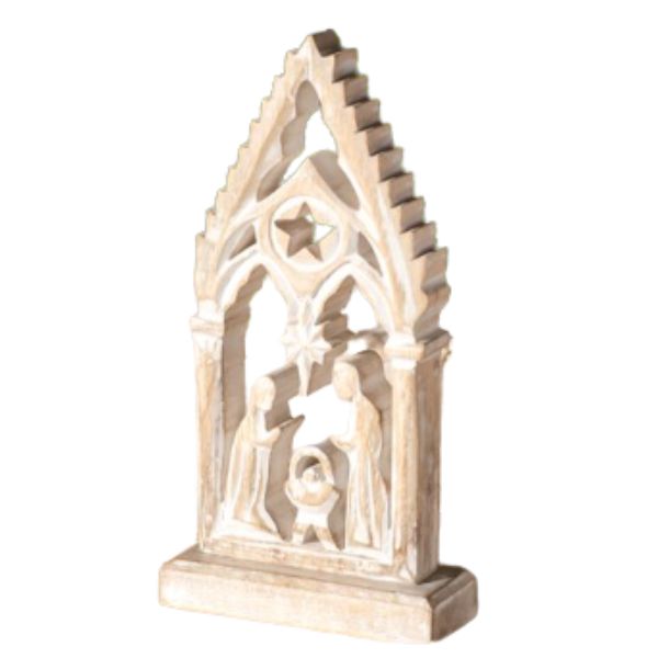 Wooden Arch Nativity, 5 X 2 X 10 in.