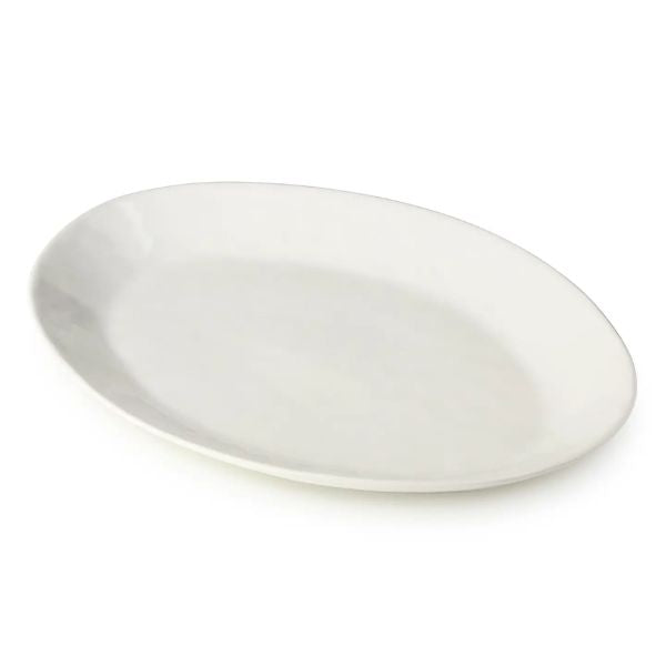 Oval Platter, 16 in., Linen Cream with smooth finish, perfect for elegant dining and entertaining, a stylish decor piece from Knotty and Board’s curated kitchen gifts.