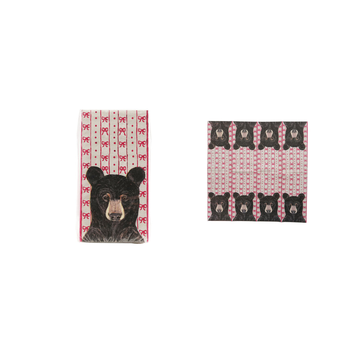 Bear Holiday Pattern Paper Napkins, 20 pcs, 7