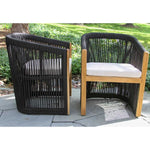 Teak & Black Rope Dining Chair, 25 X 25 X 30.5 in. 5