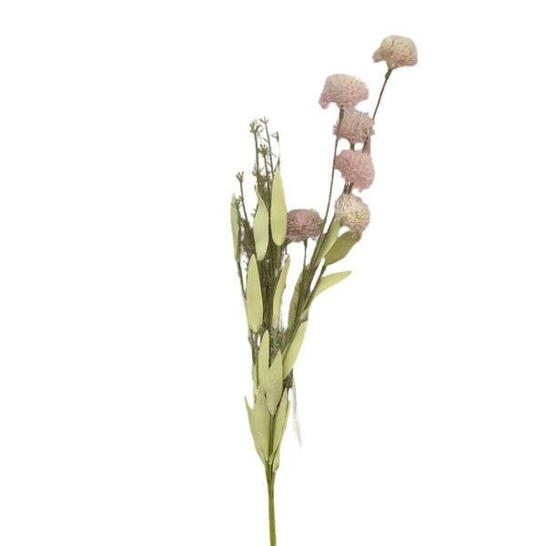 Wildflower Spray, 24 in., Pink Lemonade with soft pink blooms and green foliage, adding a delicate touch to home decor and gifts from Knotty and Board. Every Room Needs A Little Knotty and Board.