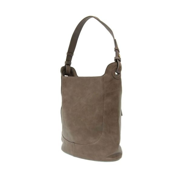 Brielle Small Bucket Bag, Mushroom