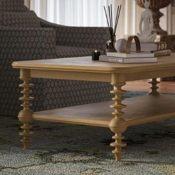 Milano Coffee Table, Fruitwood, 56 X 30 X 19 in.