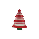 Striped Tree Shaped Platter w/ Star, 11.5 X 8.5
