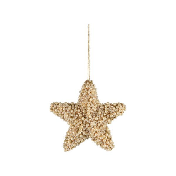 Star Pearl Ornament, Gold, 5.5 in.
