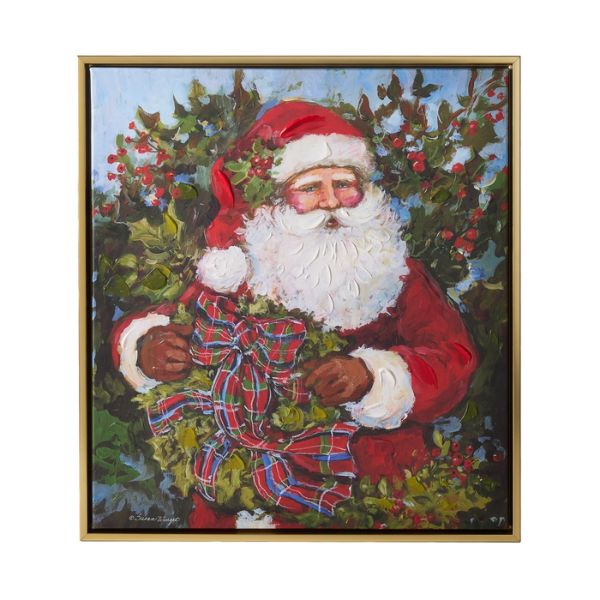 Homegrown Santa Framed Wall Art, 19.5 in.