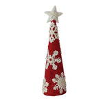 Handmade Wool Felt Tree with Star & Snowflakes, 16