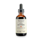 Bourbon Barrel Foods Woodford Reserve Peach Bitters, 2 oz., dropper bottle with a simple cream label, perfect for kitchen and entertaining gifts from Knotty and Board. 1