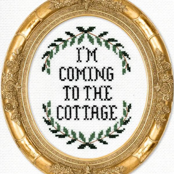 Deluxe Cross Stitch Kit, I'm Coming To the Cottage