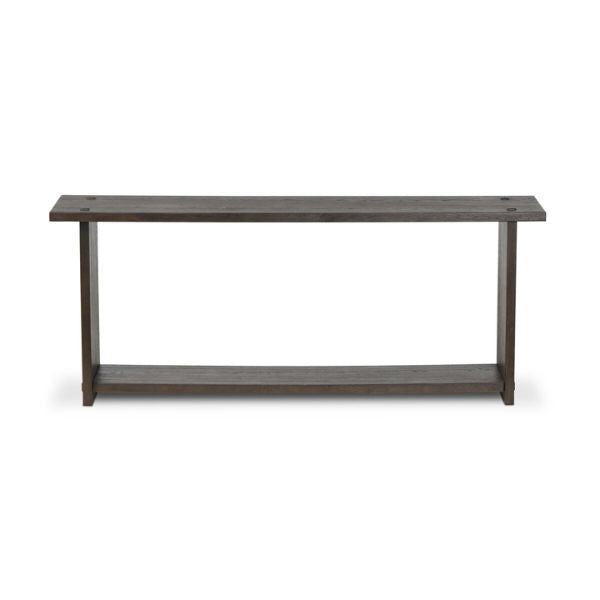 Zeno Console Table, Smoked Black Oak, 78 x 18 x 31.75 in.