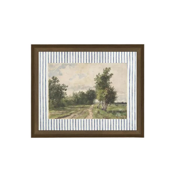 Provence Landscape Framed Antique Art, 16 X 12 in.
