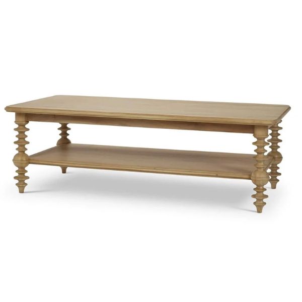 Milano Coffee Table, Fruitwood, 56 X 30 X 19 in.
