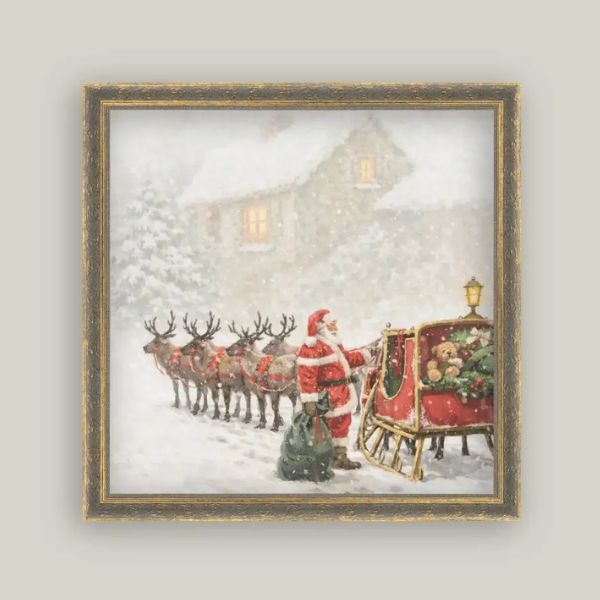 Christmas Sleigh, 16 X 16 in.