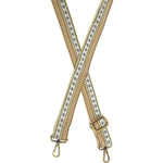 Daisy Stripe Guitar Strap, Neutral 1