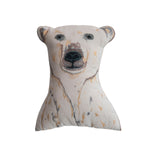 Polar Bear Shaped Cotton & Linen Printed Pillow 1