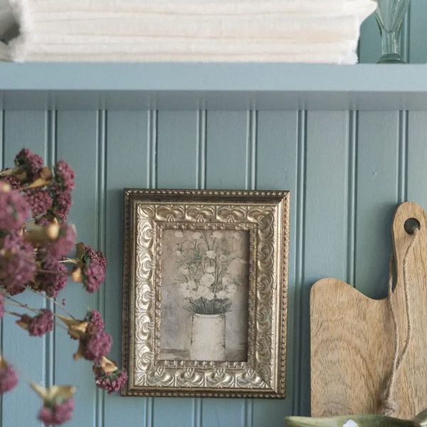 Long Stem Roses Framed Antique Art, 12 X 16 in.