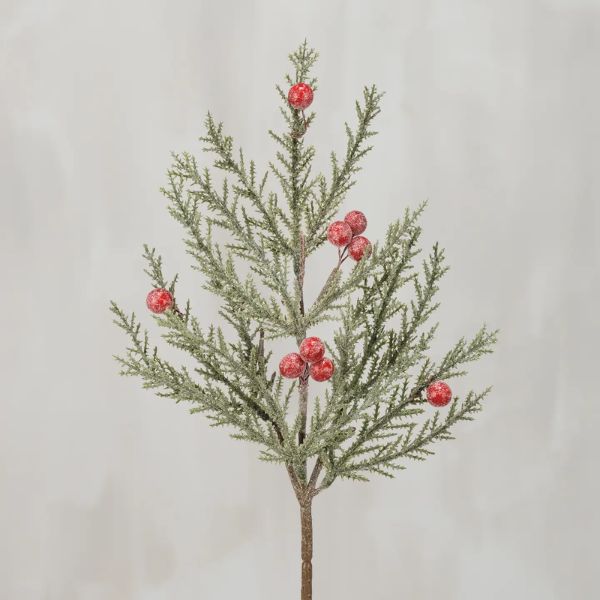 Glittered Pine Berries Floral Pick, 6 X 12 in.