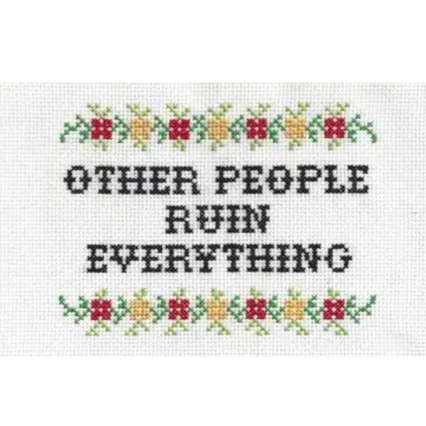 Deluxe Cross Stitch Kit, Other People Ruin Everything