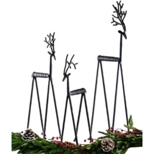 Iron Deer, Black, Large, 7 X 6 X 26 in.