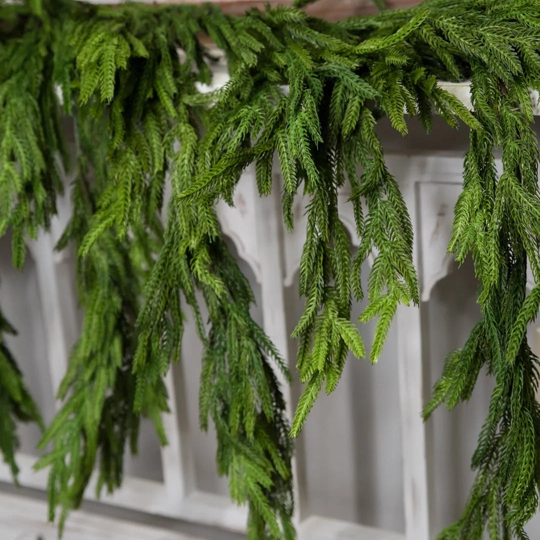 Norfolk Dripping Pine Garland , Green, 40 in.