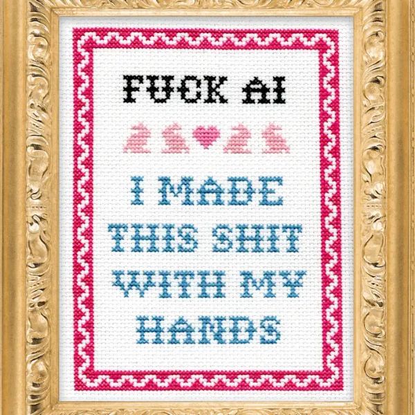 Deluxe Cross Stitch Kit, F*Ck Ai