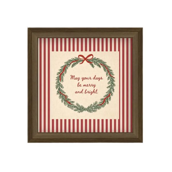 Merry & Bright Wall Art, 9 X 9 in.