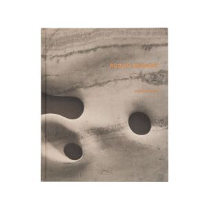 Cover of Rogan Gregory: Event Horizon art book featuring abstract organic shapes and textures in neutral gray tones, ideal for Knotty and Board decor and gift collections.
