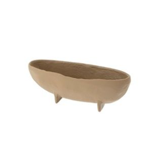 Rockform Footed Dish, Small, Clay made of clay with a smooth matte finish, ideal for stylish kitchen or dining decor and gifts from Knotty and Board.