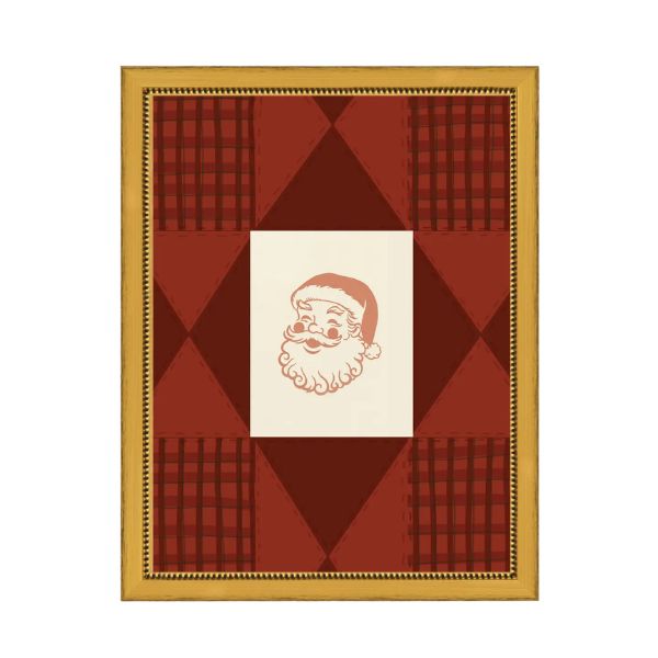 Plaid St. Nick, 7 X 9 in.
