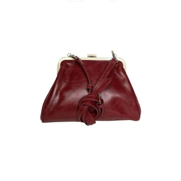 Elsa Small Frame Crossbody Bag, Carmine Red