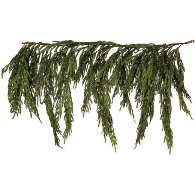 Norfolk Dripping Pine Garland , Green, 40 in.