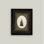 Oval Matte Tree Framed Antique Art, 7 X 9 in. 2