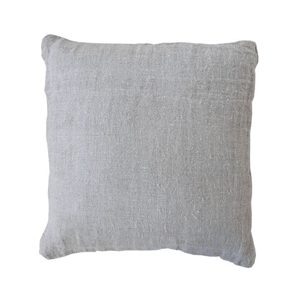 Lessines Handwoven Linen Pillow, 20 X 20 in. in soft neutral tones, perfect for adding a subtle touch of texture and comfort to any living space, available at Knotty and Board.
