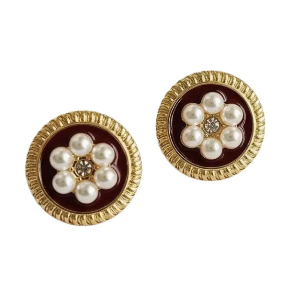 Chic Vintage Floral Drop Earrings, 2.5 in.
