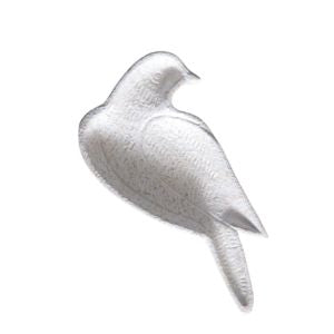 Dove Trinket Dish in white ceramic shaped like a bird, perfect for holding jewelry or small decor items in any room with a charming, minimalist style.