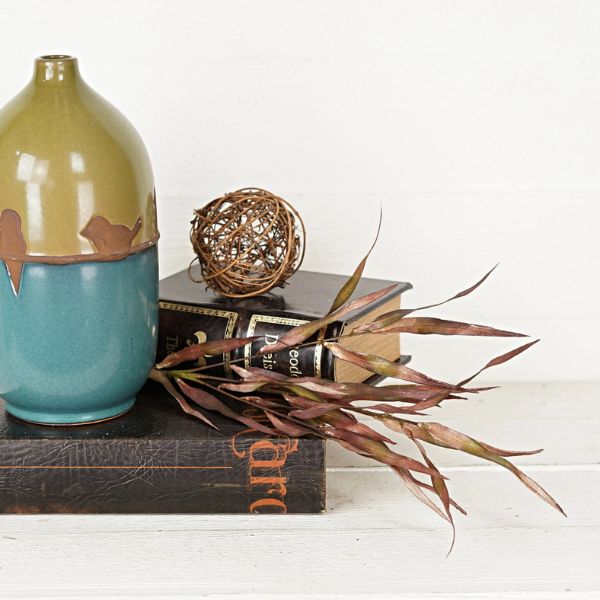 Burgundy Green Autumn Leaves Branch, 31-Inch Fall Decor