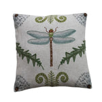 Dragonfly Embroidered Linen Blend Pillow, 20 in. 1