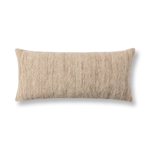 Jai Pillow, Natural, 16 X 36 in. featuring a textured natural fabric, perfect for adding cozy decor and style to any living space, offered by Knotty and Board.