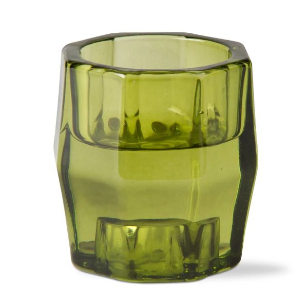 Gem Reversible Candle Holder, Green, 2.4 in.
