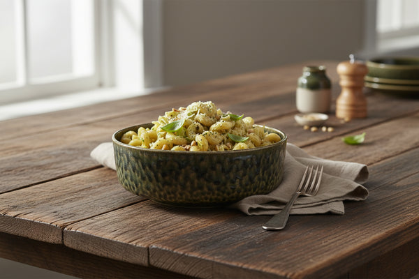 Stoneware Bowl, Reactive Glaze, Green, 11 X 4.25 in.