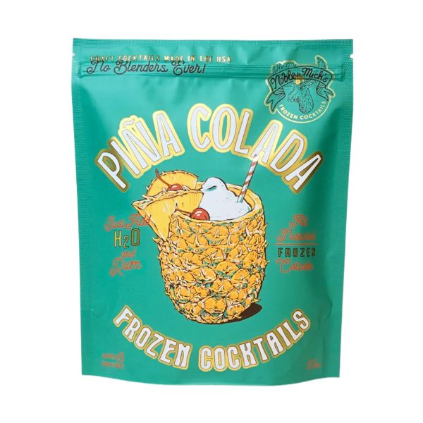 Noble Mick's Frozen Cocktails, Pina Colada in colorful packaging featuring a pineapple cup illustration, perfect for entertaining and gifts from Knotty and Board.