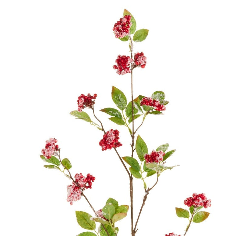 Snowy Red Berry Branch, 35 in.