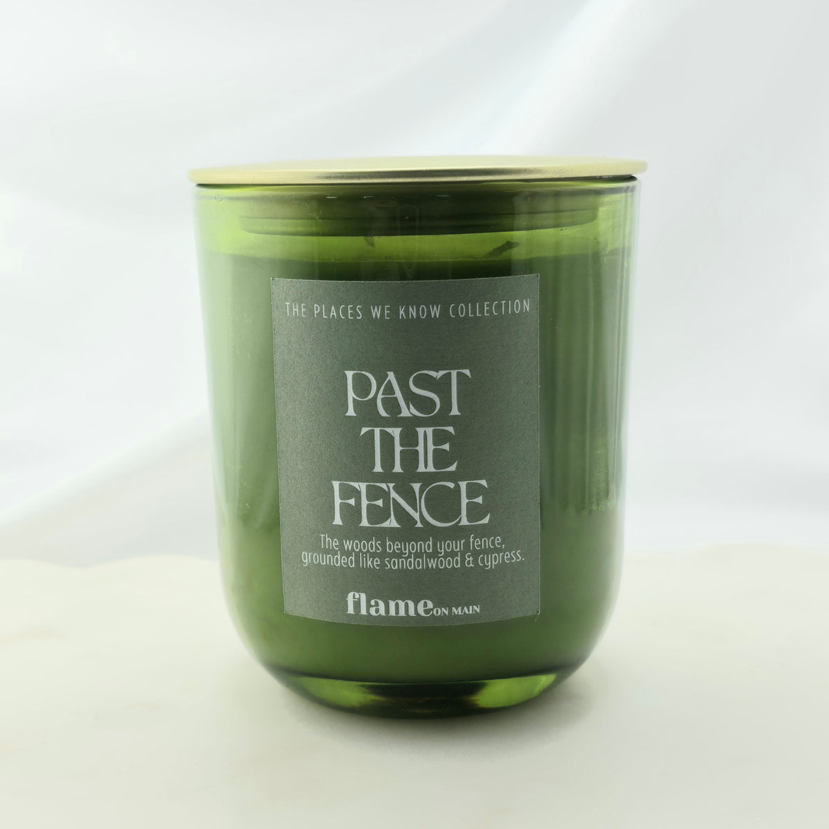 Flame on Main Places We Know 10oz Candle, Past The Fence. Made in Lake Norman